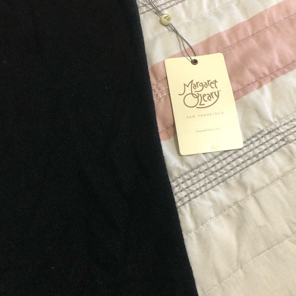 Black cashmere poncho